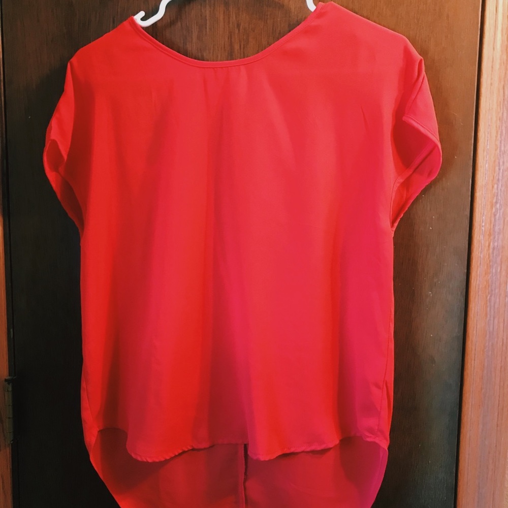 Red/orange chiffon top - size S WORN ONCE